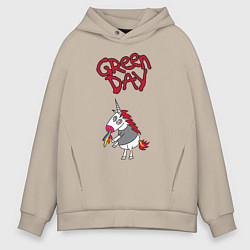 Мужское худи оверсайз Green Day Unicorn