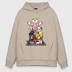 Толстовка оверсайз мужская THE BINDING OF ISAAC, цвет: миндальный