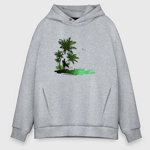 Мужское худи оверсайз Сёрфинг / Меланж – фото 1