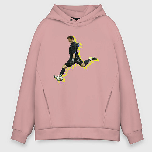 Мужское худи оверсайз Iker Casillas / Пыльно-розовый – фото 1