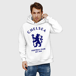 Толстовка оверсайз мужская Chelsea Est. 1905, цвет: белый — фото 2