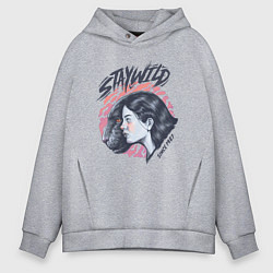Мужское худи оверсайз Девушка - пантера StayWild