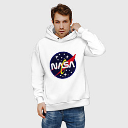 Толстовка оверсайз мужская Space NASA, цвет: белый — фото 2