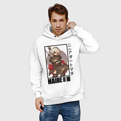 Толстовка оверсайз мужская Nier, цвет: белый — фото 2