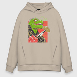 Толстовка оверсайз мужская Caiman and Jiaozi, цвет: миндальный