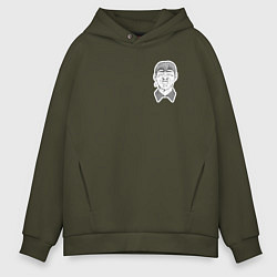 Толстовка оверсайз мужская Эйкити Онидзука, цвет: хаки