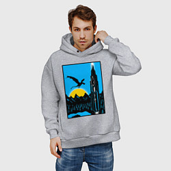 Толстовка оверсайз мужская Арк Маяк, цвет: меланж — фото 2