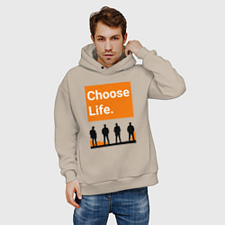 Толстовка оверсайз мужская Choose Life, цвет: миндальный — фото 2