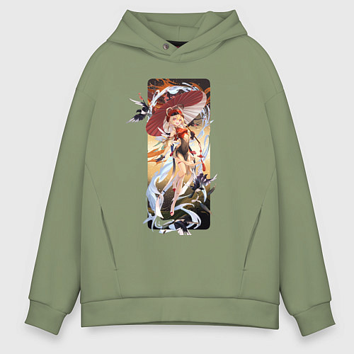 Мужское худи оверсайз Гэнсин / Авокадо – фото 1