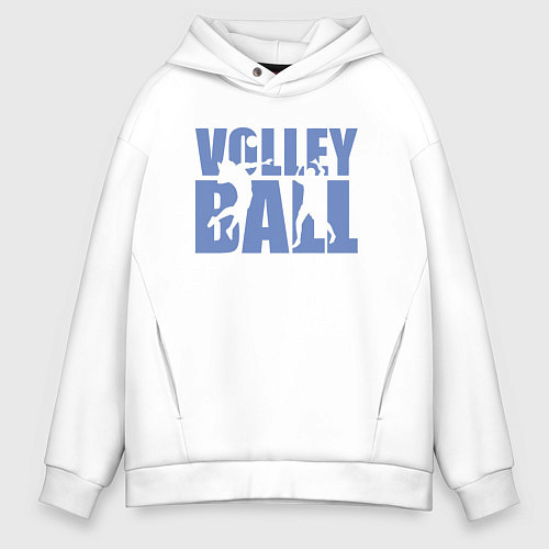 Мужское худи оверсайз Volley Ball / Белый – фото 1