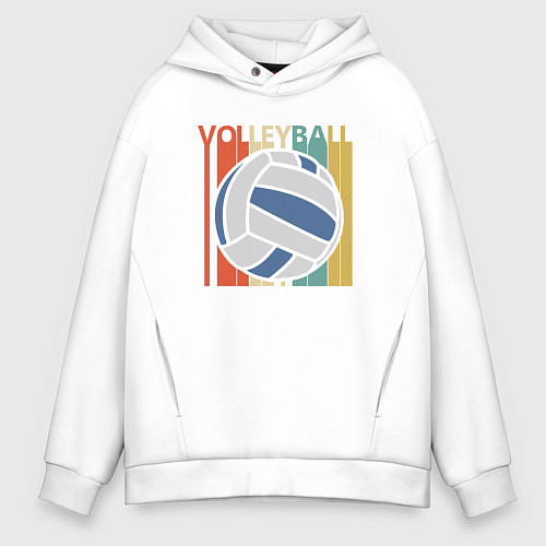 Мужское худи оверсайз True Volleyball / Белый – фото 1
