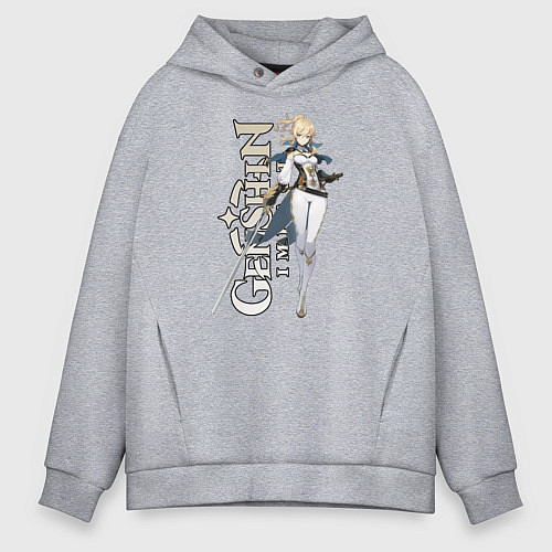 Мужское худи оверсайз GENSHIN IMPACT Jean / Меланж – фото 1