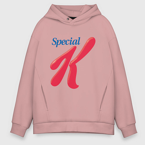 Мужское худи оверсайз Special k merch Essential / Пыльно-розовый – фото 1