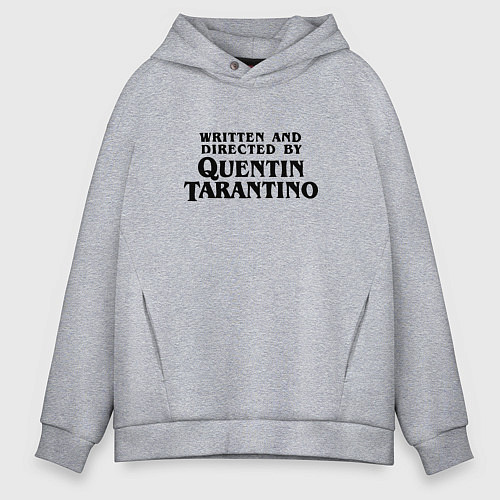Мужское худи оверсайз Quentin Tarantino / Меланж – фото 1