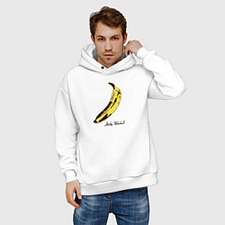 Толстовка оверсайз мужская Банан, Энди Уорхол, цвет: белый — фото 2
