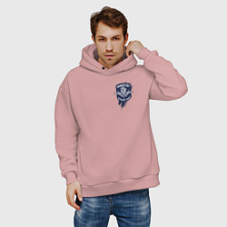 Толстовка оверсайз мужская ВДВ Никто, кроме нас!, цвет: пыльно-розовый — фото 2