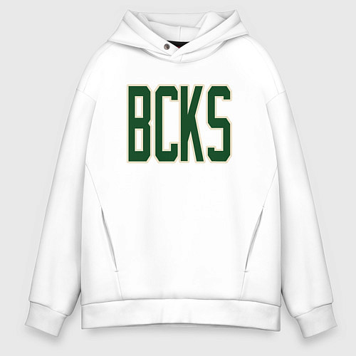 Мужское худи оверсайз BCKS Bucks / Белый – фото 1