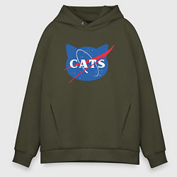 Мужское худи оверсайз Cats NASA