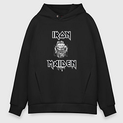 Толстовка оверсайз мужская IRON MAIDEN АЙРОН МЕЙДЕН Z, цвет: черный