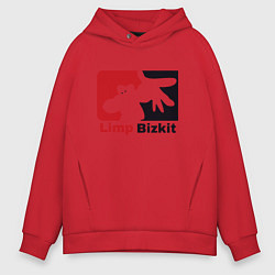Толстовка оверсайз мужская Limp Bizkit, цвет: красный