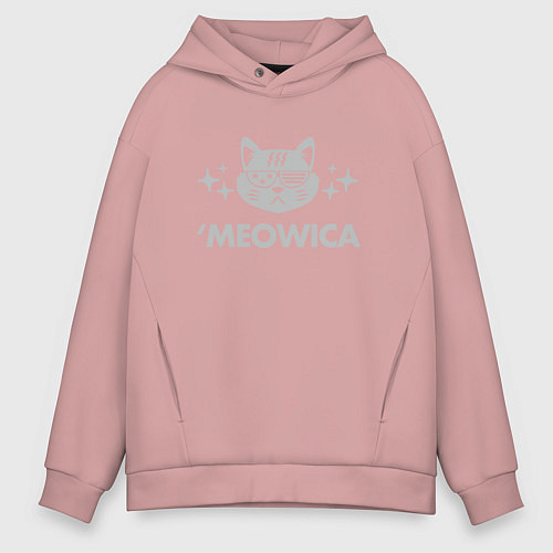 Мужское худи оверсайз Meowica / Пыльно-розовый – фото 1