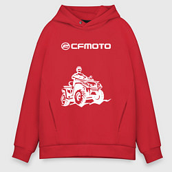 Толстовка оверсайз мужская CFmoto СФ мото КВАДРОЦИКЛ, цвет: красный