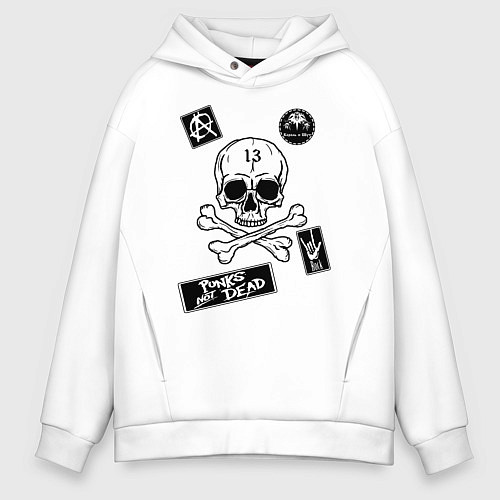 Мужское худи оверсайз Как у КНЯZZя Король и Шут / Белый – фото 1