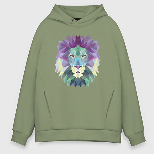 Мужское худи оверсайз Lion / Авокадо – фото 1