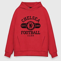 Толстовка оверсайз мужская Chelsea Football Club, цвет: красный
