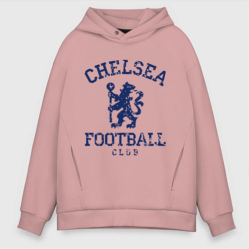Мужское худи оверсайз Chelsea FC: Lion / Пыльно-розовый – фото 1