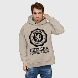 Толстовка оверсайз мужская Chelsea FC: Emblem, цвет: миндальный — фото 2
