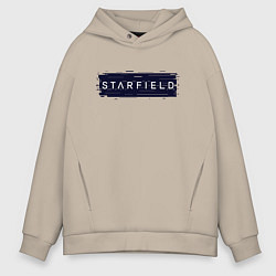 Толстовка оверсайз мужская Старфилд - Глитч, цвет: миндальный