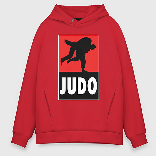 Мужское худи оверсайз Judo / Красный – фото 1