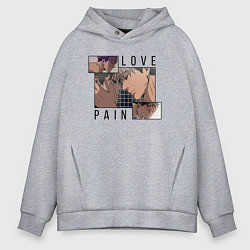 Толстовка оверсайз мужская Pain Love Killing Stalking, цвет: меланж