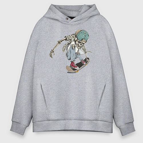 Мужское худи оверсайз Бессмертный Скейтер / Меланж – фото 1