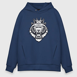 Толстовка оверсайз мужская King Tiger, цвет: тёмно-синий