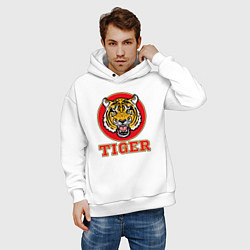 Толстовка оверсайз мужская Tiger Japan, цвет: белый — фото 2