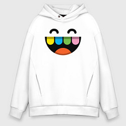 Толстовка оверсайз мужская Toca Boca: Smile, цвет: белый