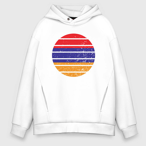 Мужское худи оверсайз Моя Армения / Белый – фото 1