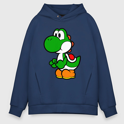Мужское худи оверсайз Yoshi1 / Тёмно-синий – фото 1
