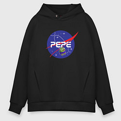 Толстовка оверсайз мужская Pepe Pepe space Nasa, цвет: черный