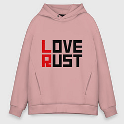 Мужское худи оверсайз Love Rust