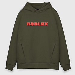 Мужское худи оверсайз Roblox logo red роблокс логотип красный