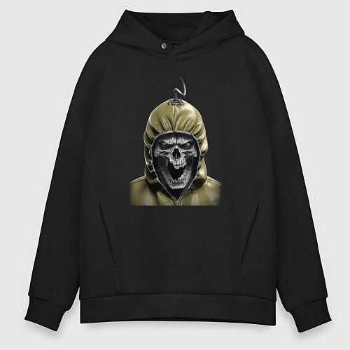 Мужское худи оверсайз Зомби в капюшоне / Черный – фото 1