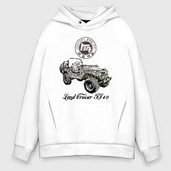 Мужское худи оверсайз Toyota Land Cruiser FJ 40 off-road vehicle