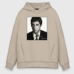 Толстовка оверсайз мужская Аль Пачино Al Pacino, цвет: миндальный