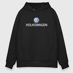 Толстовка оверсайз мужская VOLKSWAGEN LOGO, цвет: черный