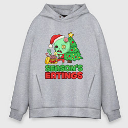 Мужское худи оверсайз Christmas Zombie