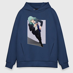 Толстовка оверсайз мужская Махито из Магической Битвы 1000 летний ребенок, цвет: тёмно-синий