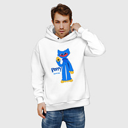 Толстовка оверсайз мужская Monster Huggy WuggyХагги Вагии, цвет: белый — фото 2